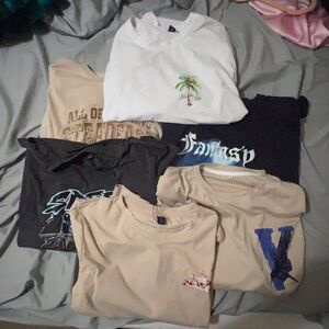Mens Graphic shirts bundle of 6 Size L